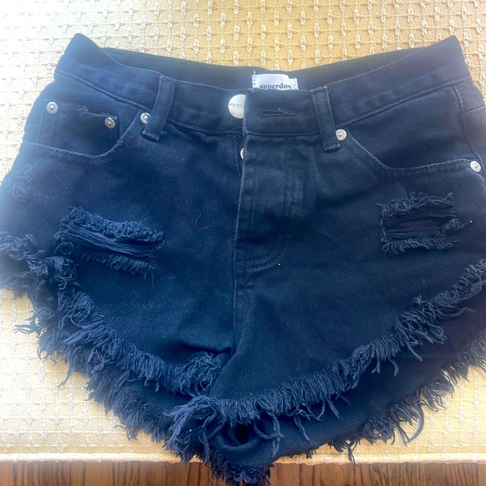 Superdown black cut off Jean short size 25